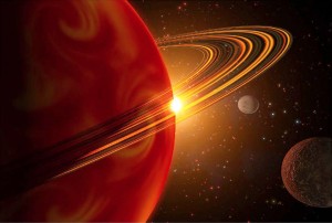 ARTIST'S RENDERING OF PLANETS IN SPACE