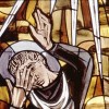 WINDOW DEPICTS CONVERSION OF ST. PAUL
