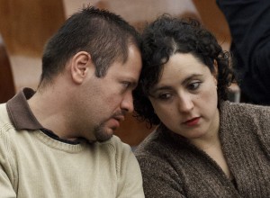 COUPLE TALKS DURING POPE'S GENERAL AUDIENCE AT VATICAN