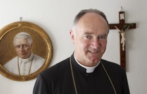 Mgr Bernard Fellay supérieur de la Fraternité St Pie X (photo CNS/Paul Haring).