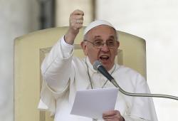 Le pape François en homélie (photo Radio-Vatican)