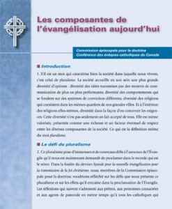 On peut accéder au fichier pdf du document à l'adresse suivante: http://www.cccb.ca/site/images/stories/pdf/Evangelisation_aujourdhui_francais.pdf