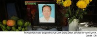 Portrait funéraire du professeur Dinh Dang Dinh, décédé le 4 avril 2014 (photo DR)