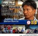 «Justice pour Melon Barcia» (photo Human Rights Online Philippines).