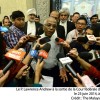 Le p. Lawrence Andrew à la sortie de la Cour fédérale de Malaisie, le 23 juin 2014, à Uutrajaya (photo The Malaysian Insider)