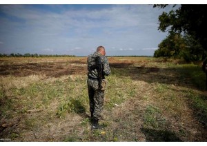 Un checkpoint dans l'Est de l'Ukraine, le 10 septembre (photo: Radio Vatican).