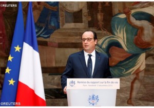 François Hollande lors de la présentation du projet de loi sur la fin de vie (photo Reuters).