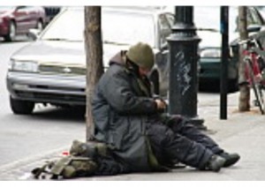 Sans toit et dans le froid (photo Radio-Vatican).