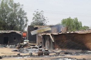 L'un des villages attaqués photo: STR/AFP).