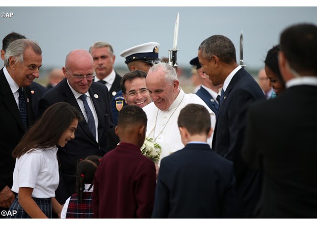 Le Pape François est arrivé aux États-Unis