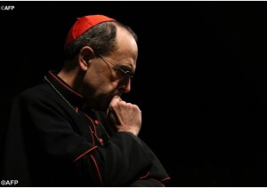 Le cardinal Philippe Barbarin, ici lors de sa visite à Erbil, au Kurdistan irakien, le 6 décembre 2014. - AF